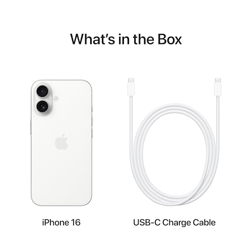 Boost Mobile | Apple iPhone 16 (128 GB) - White [Locked]. Requires Unlimited Plan. Apple Intelligence.
