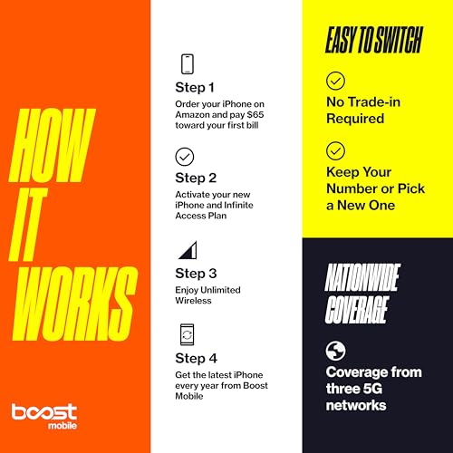 Boost Mobile | Apple iPhone 16 (128 GB) - White [Locked]. Requires Unlimited Plan. Apple Intelligence.